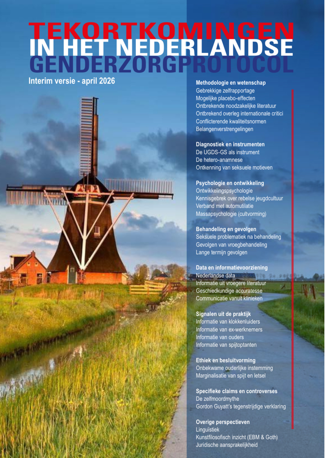 Cover rapport: Tekortkomingen in het Nederlandse Genderzorgprotocol